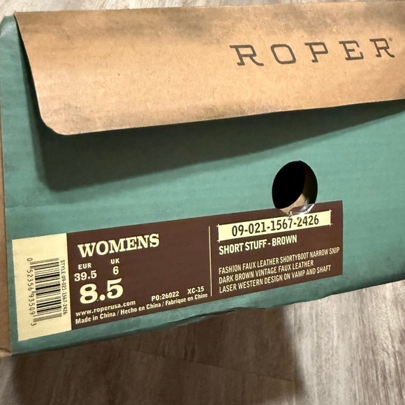 BOOT‎ VINTAGE BROWN FAUX LEATHER LASER WESTERN DESIGN 8.5 - Picture 12 of 12